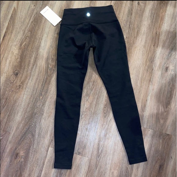 SOLD Black Lululemon Tech High Rise Mesh Tights - Picture 5 of 6